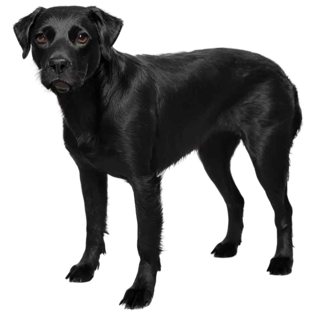 a black dog