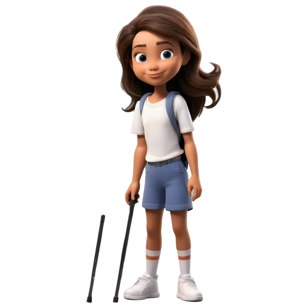 Cartoon-Yet-Realistic-PNG-of-a-10YearOld-Girl-HighQuality-Image-for-Versatile-Use