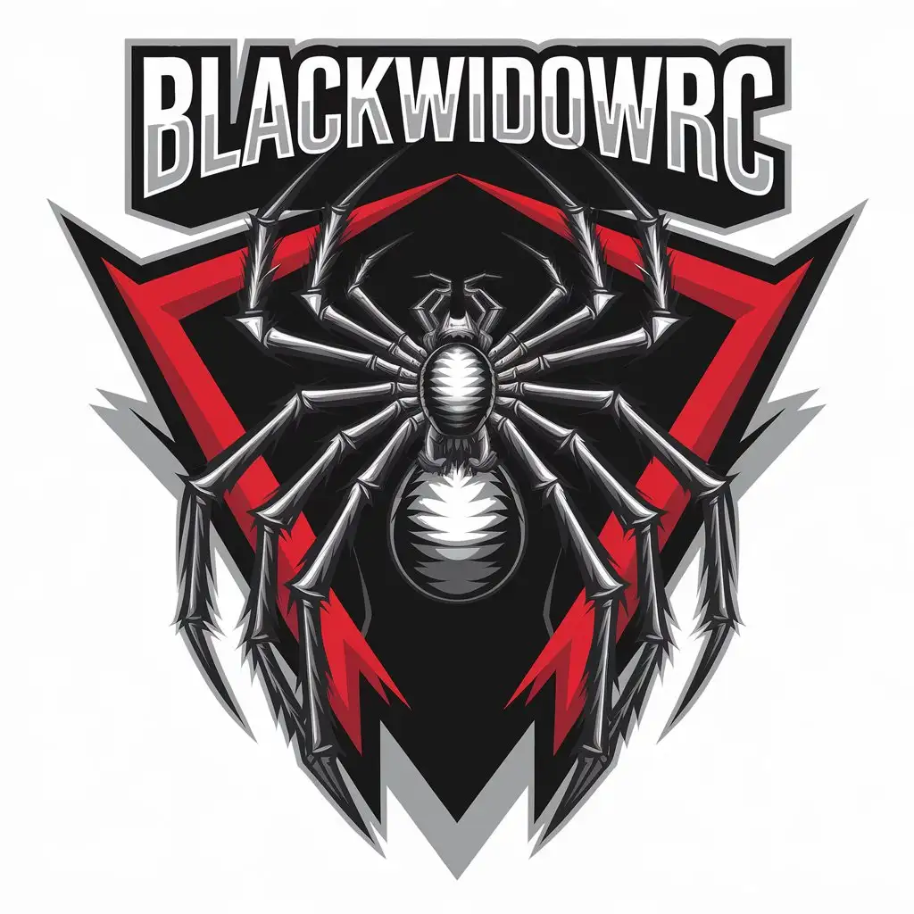 LOGO-Design-for-BlackWidowRc-Vector-Logo-with-Black-Widow-Spider-Symbol