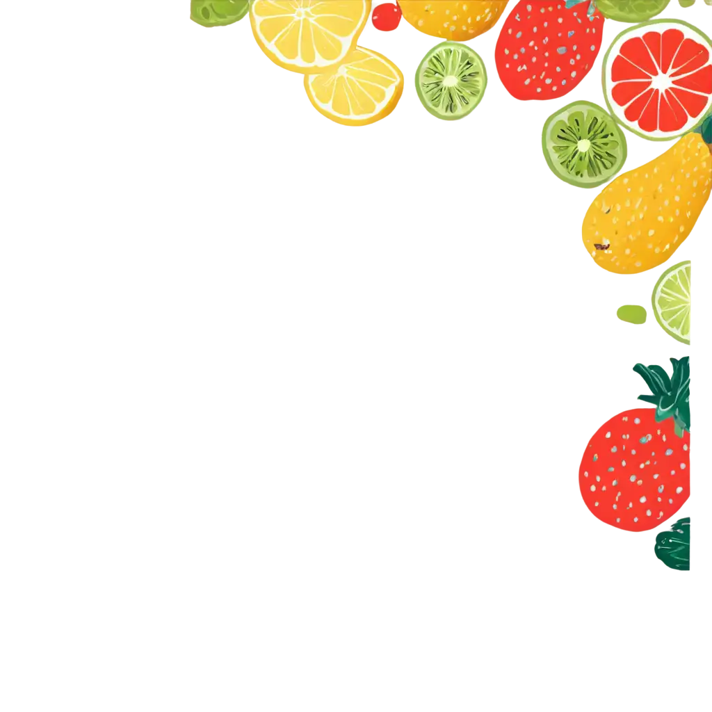 High-Resolution-Fruit-Cartoon-Border-PNG-Image-Seamless-and-Clear