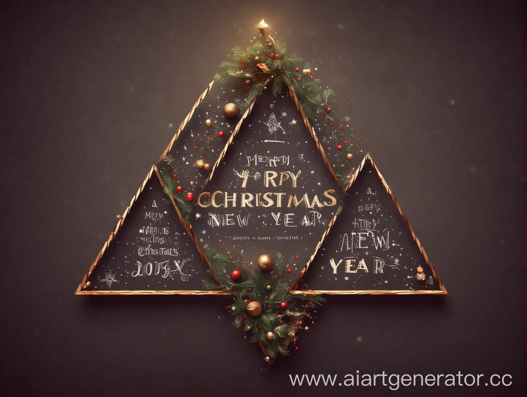 Christmas new year triangle