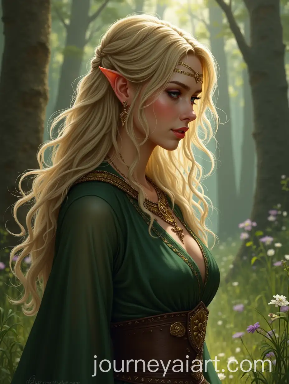 Young-Woman-Spring-Eladrin-Bard-DND-Character-Portrait