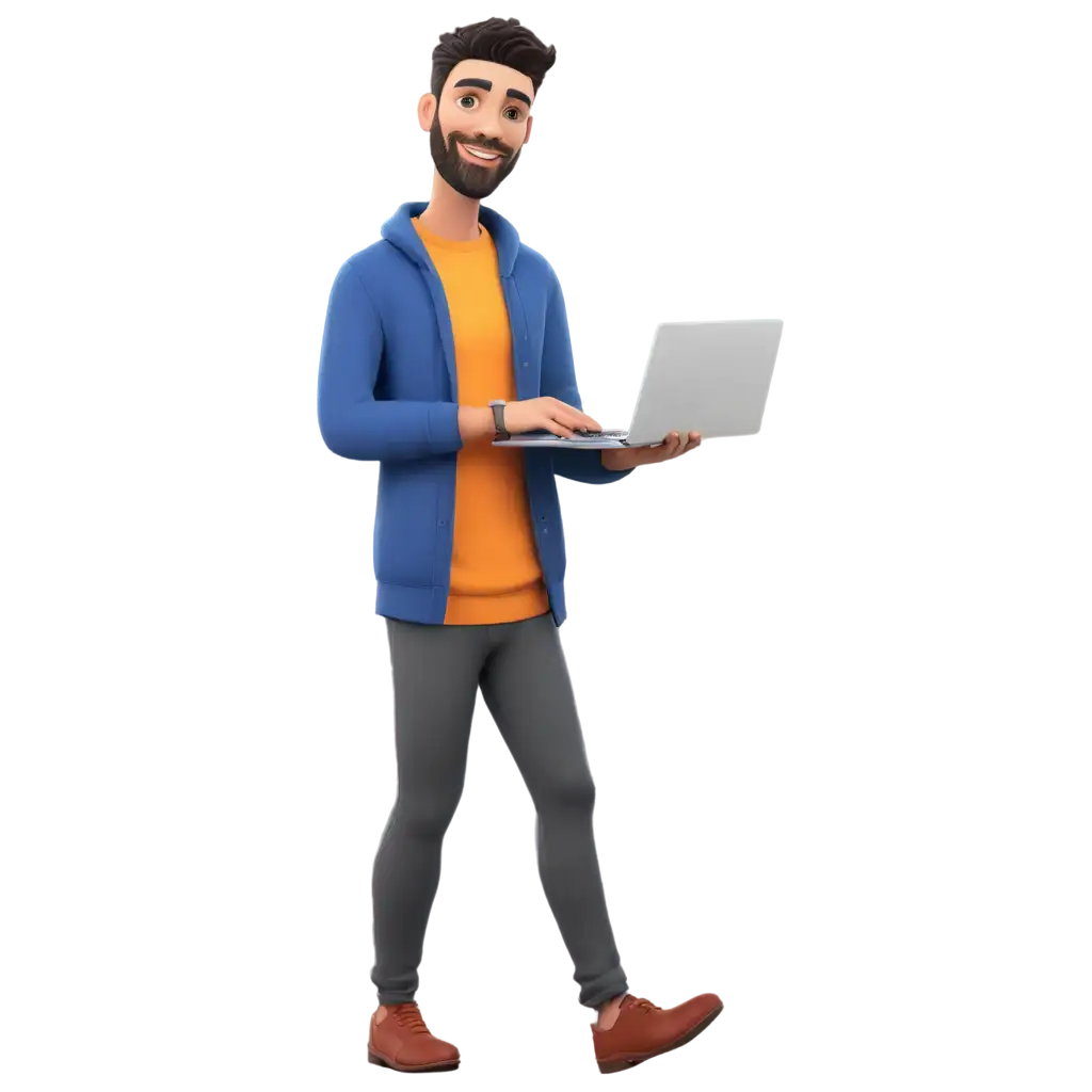 Smiling-Man-Holding-Laptop-Cartoon-PNG-Image-for-Engaging-Web-Content