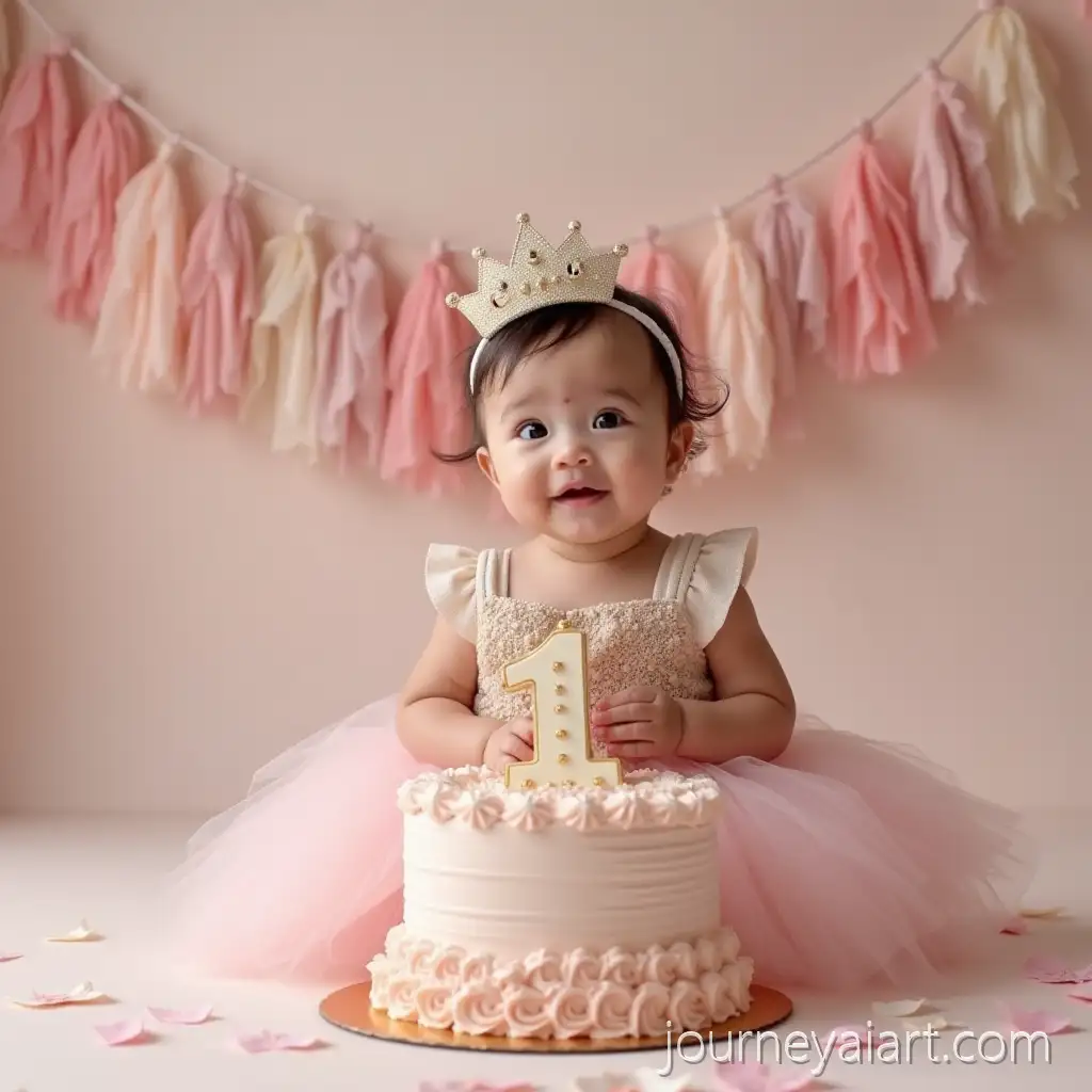 OneYearOld-Baby-Girl-Celebrating-First-Birthday-as-a-Princess