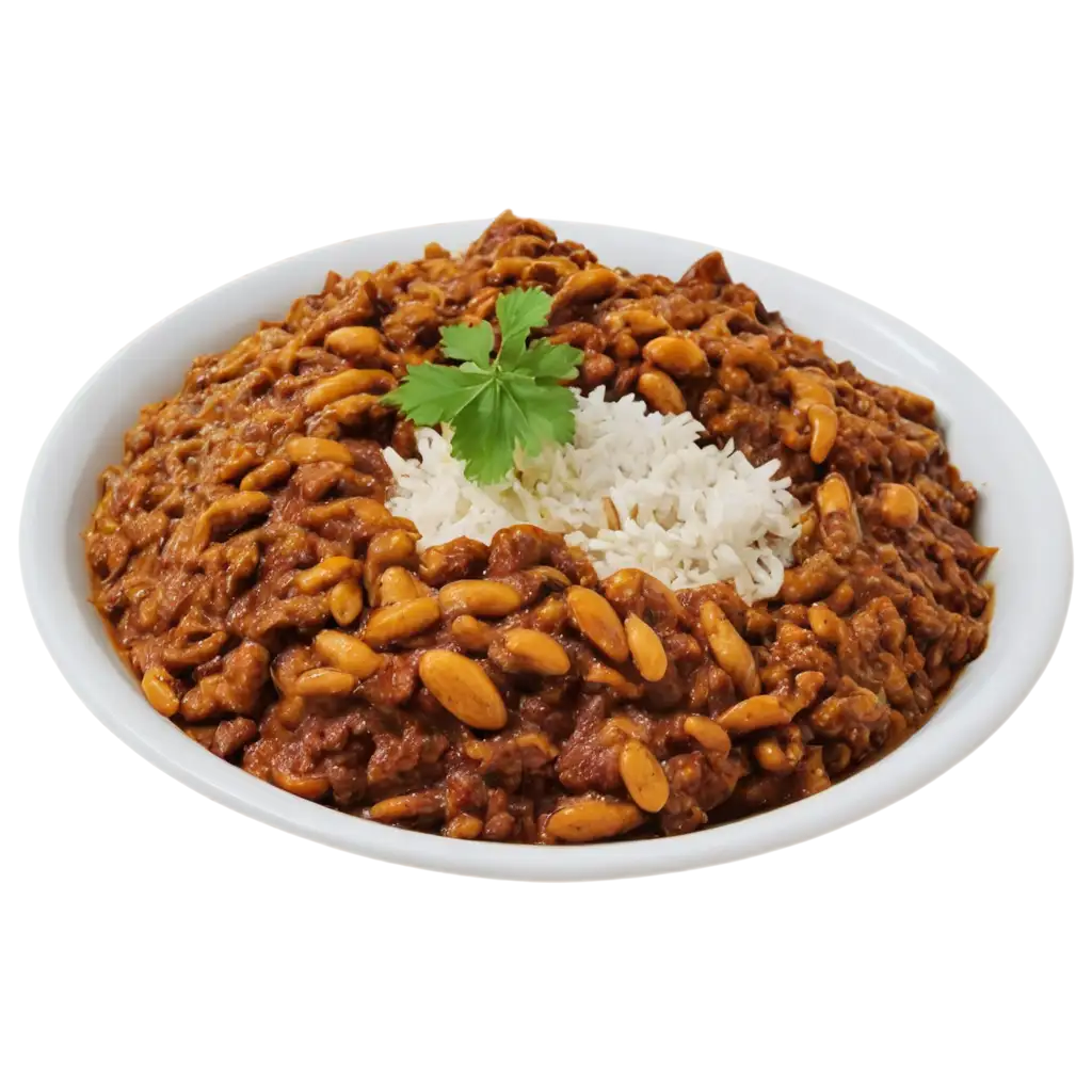 Rajma-Chawal-Plate-PNG-Image-HighQuality-and-Clear-Representation-of-an-Iconic-Indian-Dish
