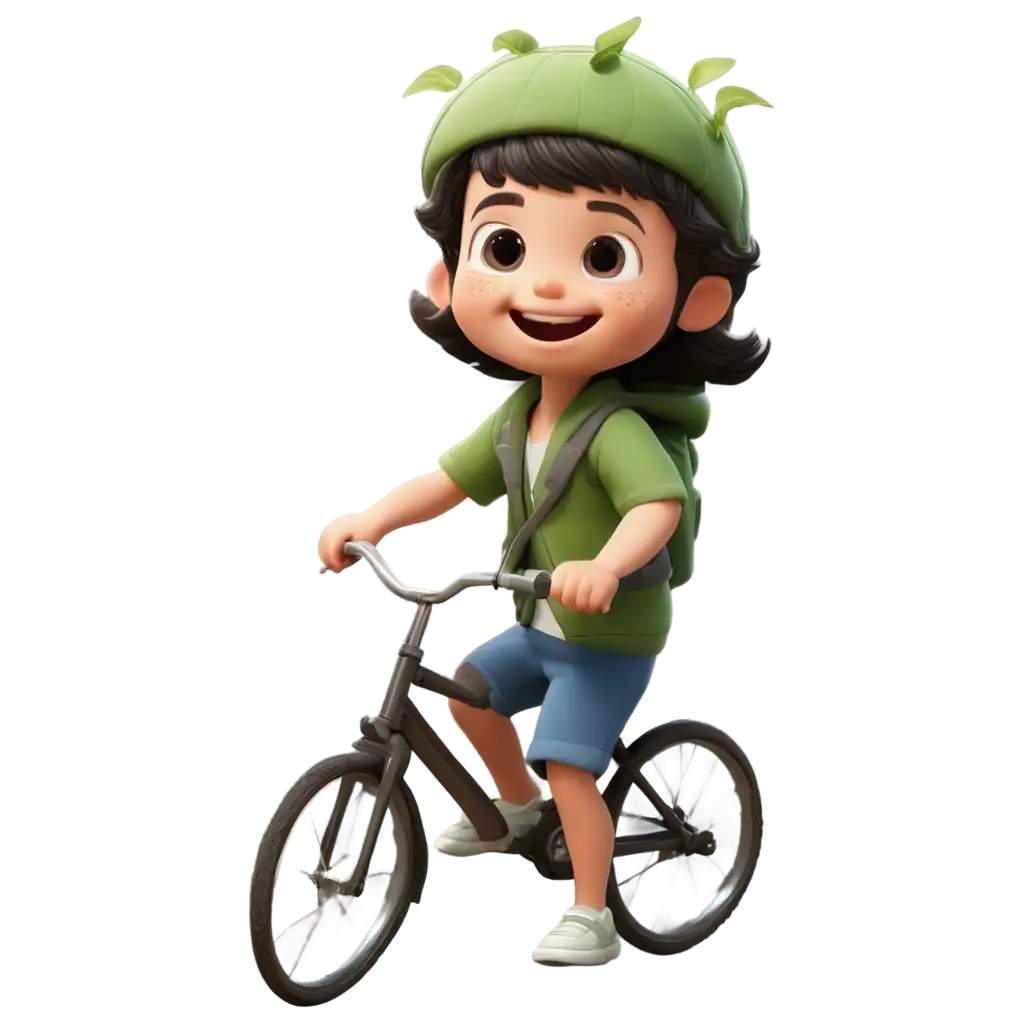 Happy-Baby-Riding-Bicycle-in-a-Lush-Green-Garden-PNG-Image-for-Vibrant-Designs