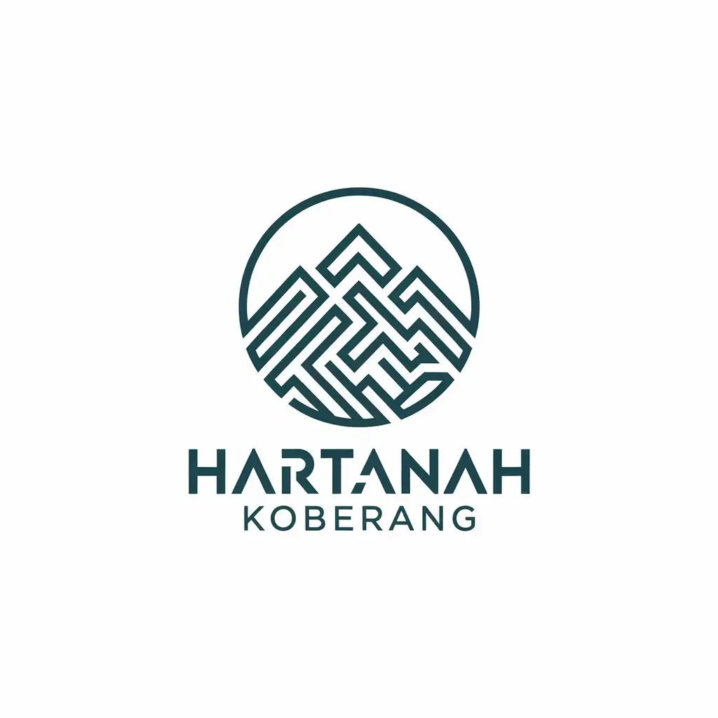 LOGO Design for Hartanah Koberang Mountain Symbol with Complex Details for Real Estate Industry