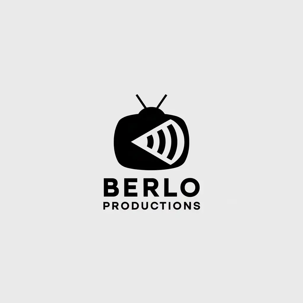 LOGO Design for Berlo Productions Minimalistic TV Symbol for Entertainment Industry