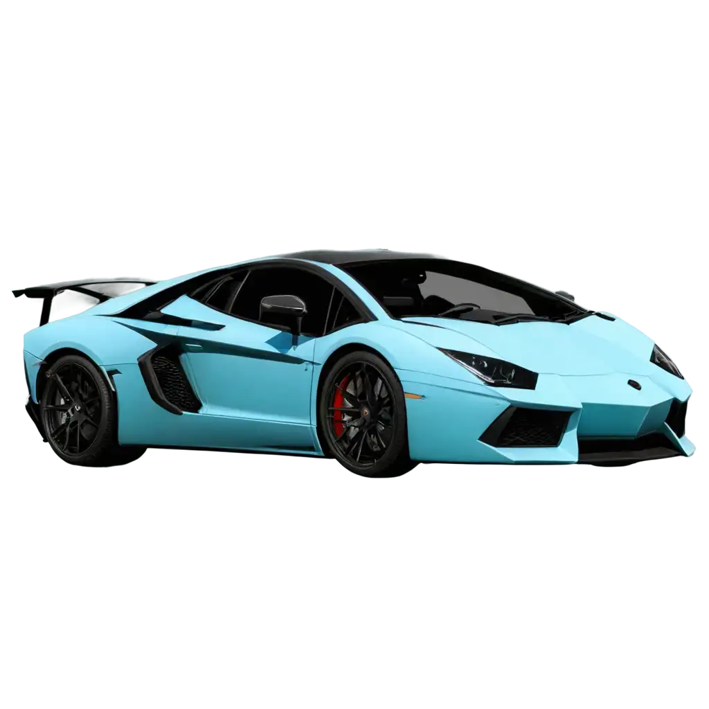 Create blue lamborgini car png