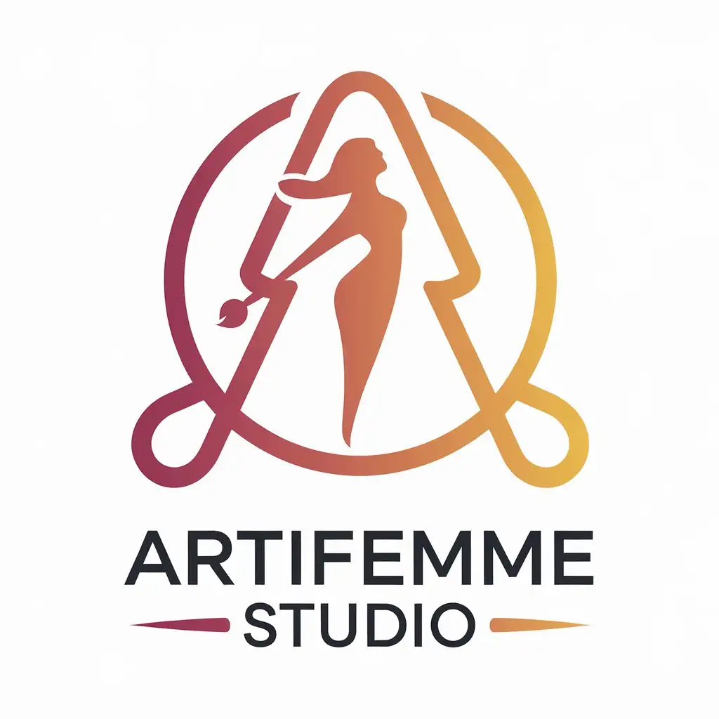 LOGO Design for Artifemme Studio AIInspired Modern Minimalist with Clear Background