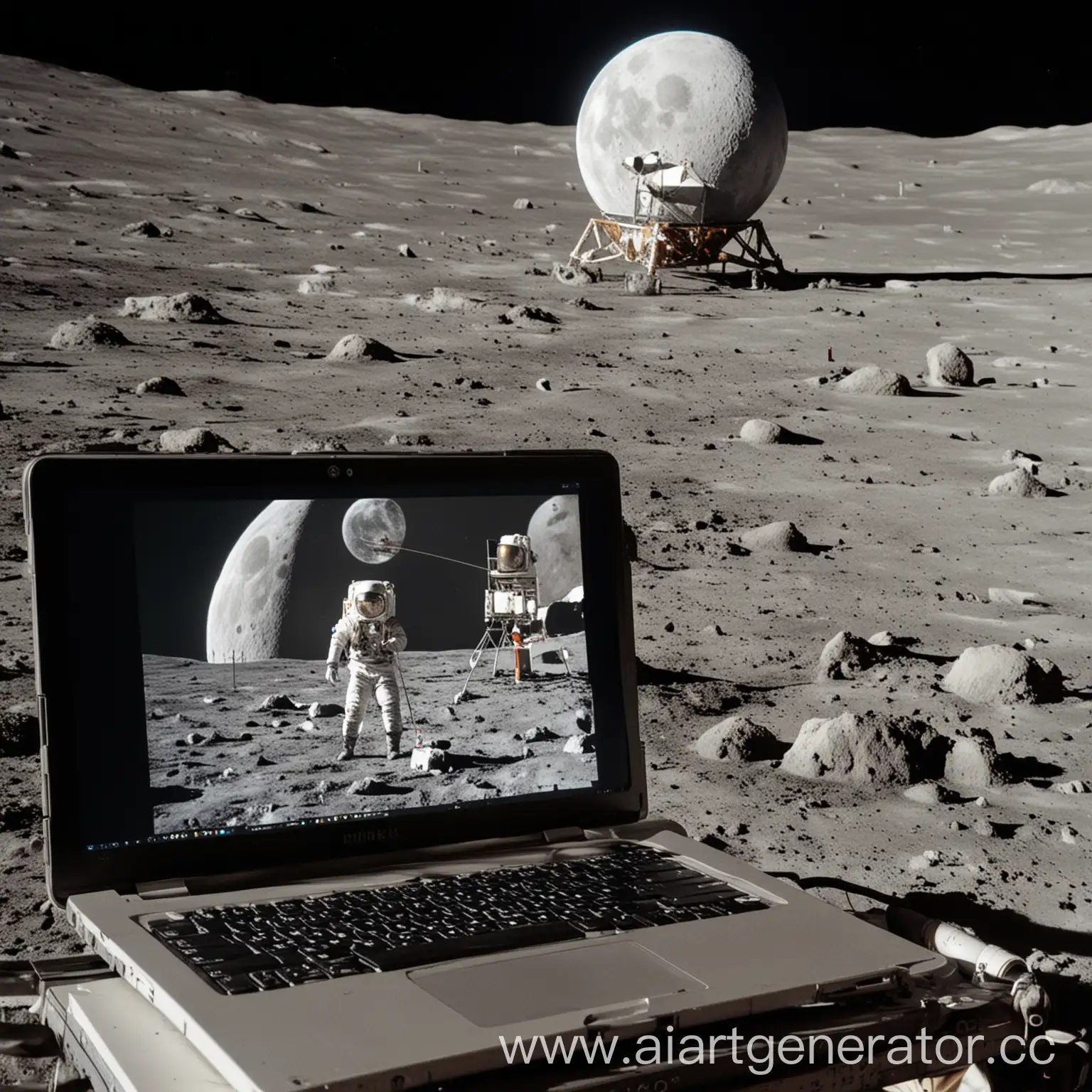 I make presentations on a computer on the moon