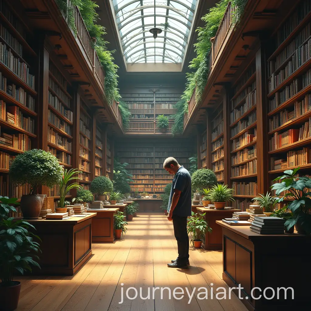 SpaciousAI-Image-Prompt-Expansion-Library-with-Person-Interacting-Surrounded-by-Plants-and-Books