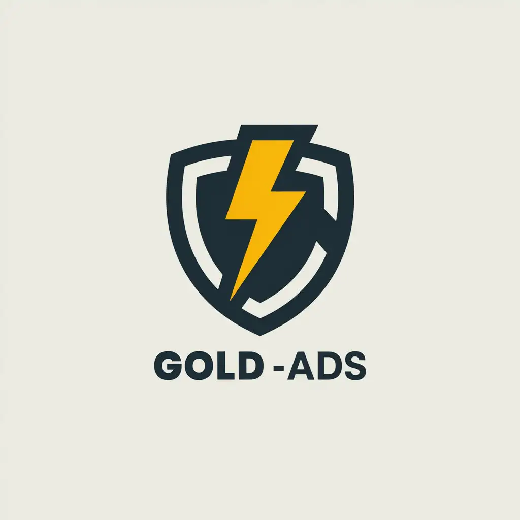 LOGO Design for GOLDADS Modern Vector Logo with Advertising Symbol and Clear Background