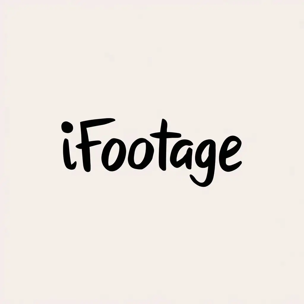 LOGO Design for iFootage Handwritten Font with Minimalist Style for Entertainment Industry