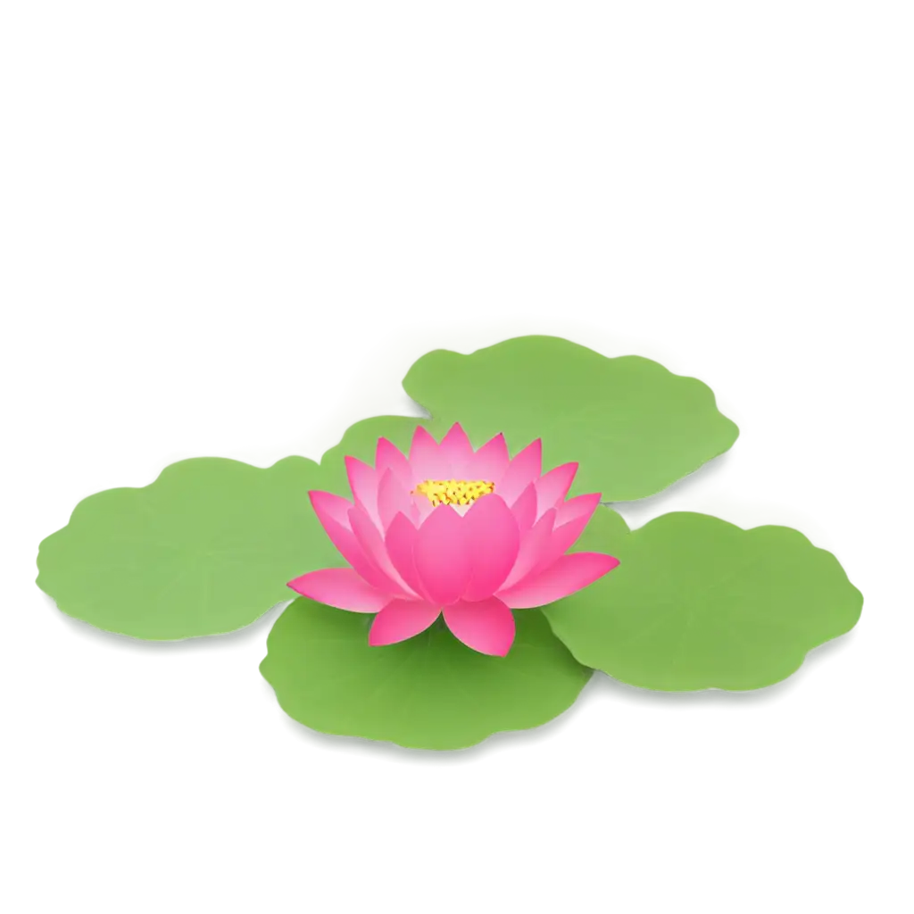 lotus and dark leaves, vector image