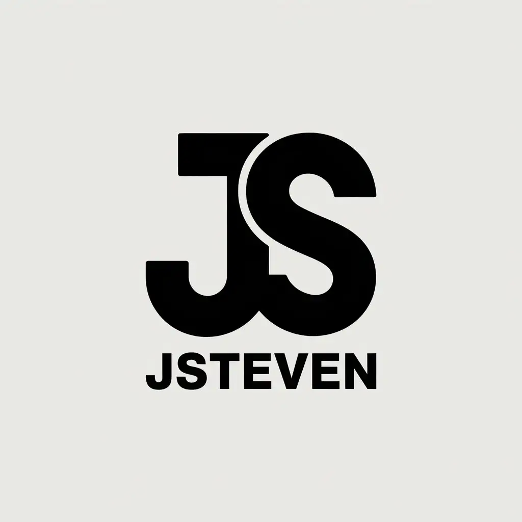 LOGO Design for JSTEVEN Vector JS Symbol with Modern Typography for Entretenimiento Industry