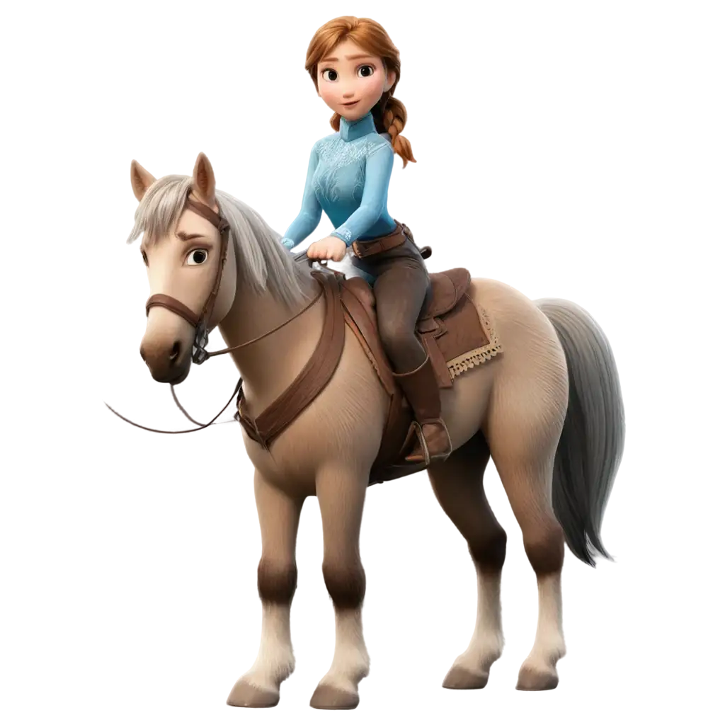 Stunning-PNG-of-an-Animated-Girl-Character-in-Cowboy-Clothes-Riding-a-Horse