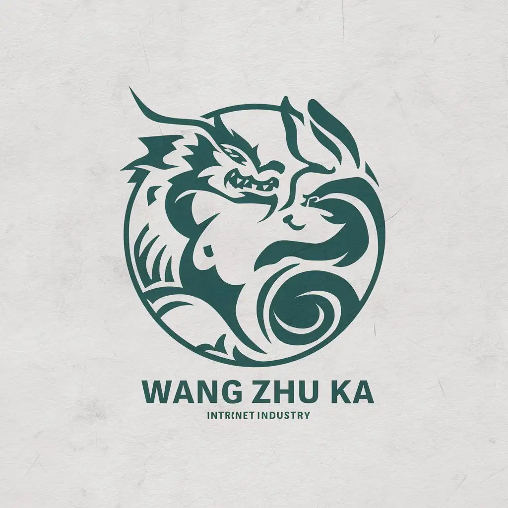 LOGO-Design-for-Wang-Zhu-Ka-Dragons-and-Rabbits-Symbolizing-Strength-and-Agility-in-Internet-Industry