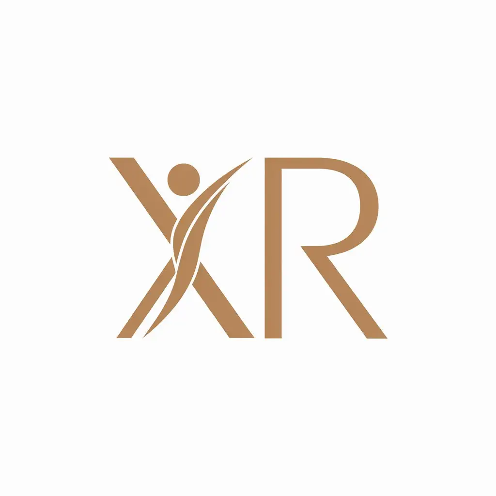 a vector logo design,with the text "XR", main symbol:medical beauty slimming logo,Minimalistic,be used in Beauty Spa industry,clear background