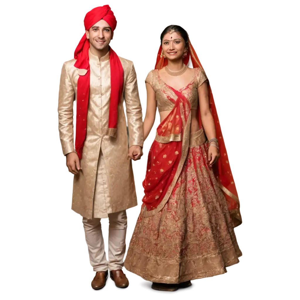 Stunning-Indian-Married-Bride-and-Groom-Couple-PNG-for-Celebrating-Love