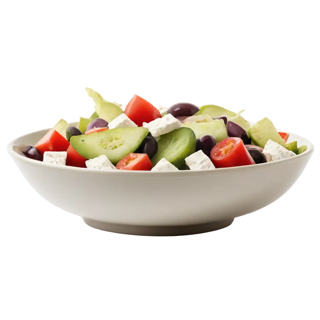 Fresh-and-Vibrant-Bowl-of-Greek-Salad-PNG-for-Culinary-and-Design-Projects