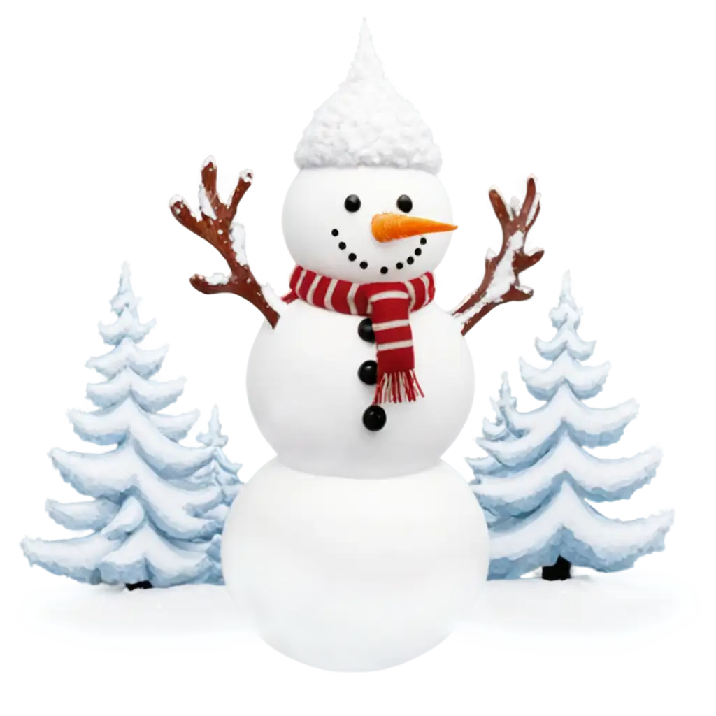 Snow-Christmas-Tree-Snowman-PNG-Image-Create-Festive-Winter-Art