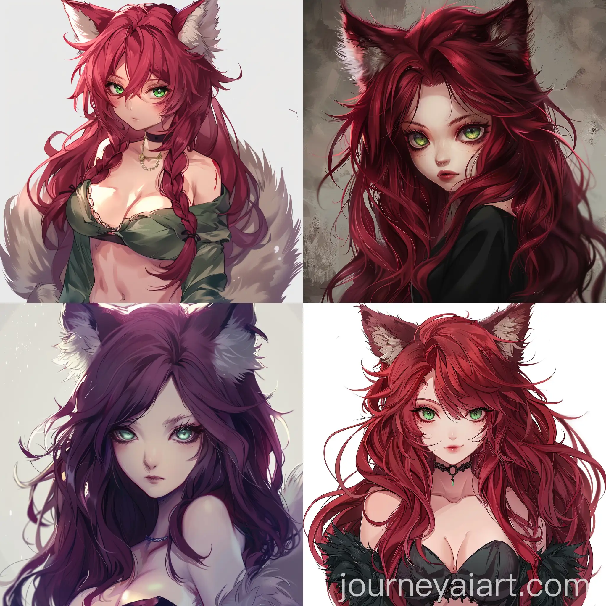 Anime-Style-Woman-with-Long-Burgundy-Wavy-Hair-and-Wolf-Features