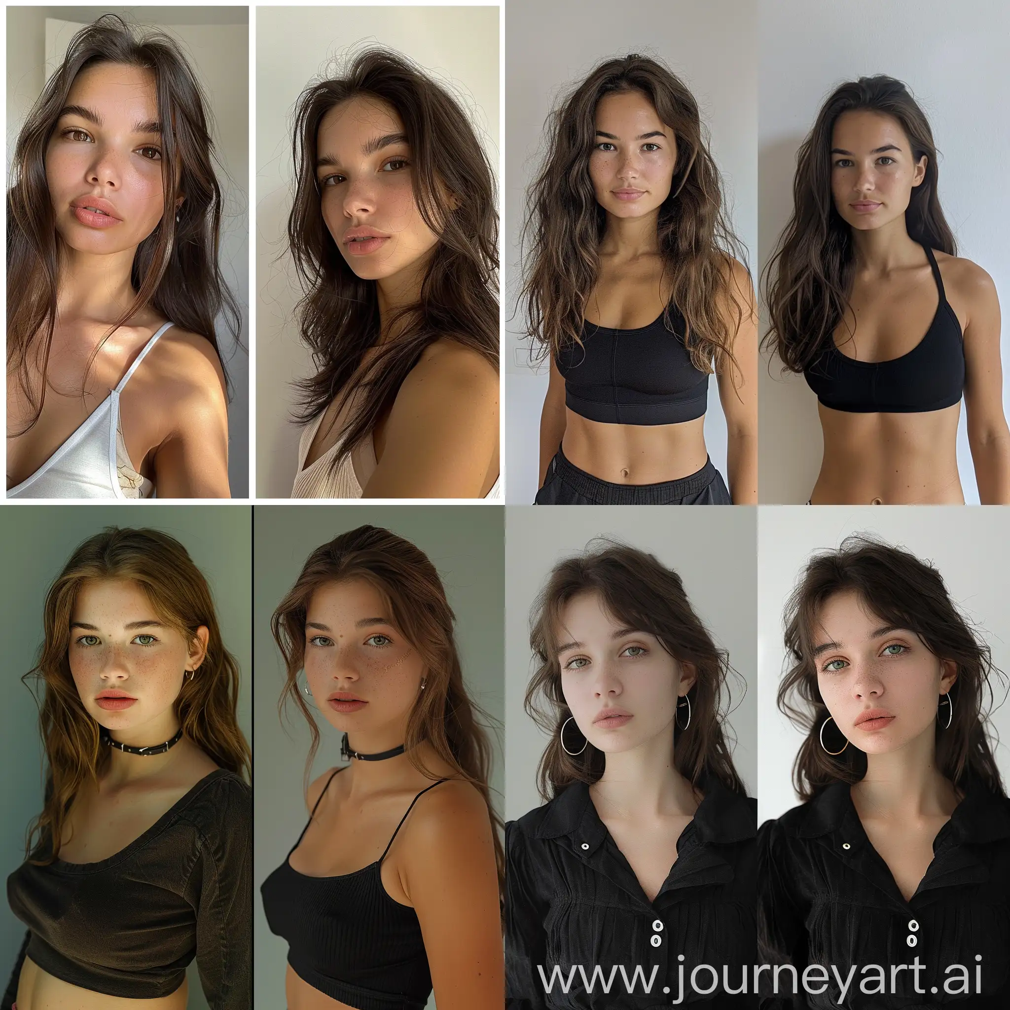 Transformation-of-a-Brunette-Girl-from-Plump-to-Fit-with-Pumped-Abs