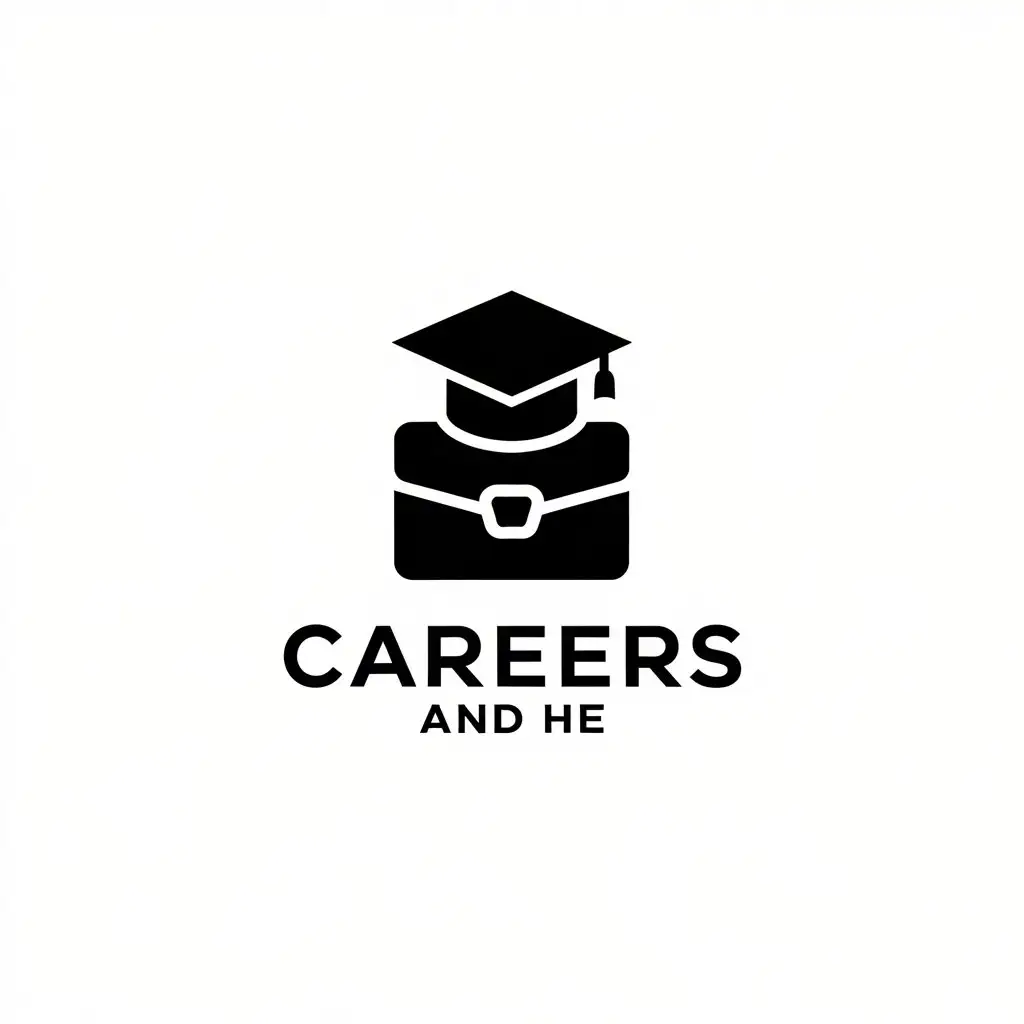 LOGO Design for Careers and HE Minimalistic Vector with Types of Work Theme for Education Industry