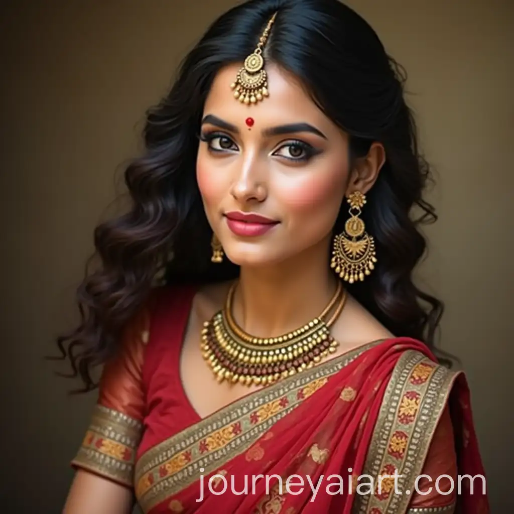 Indian-Woman-Model-in-Traditional-Attire-Portrait