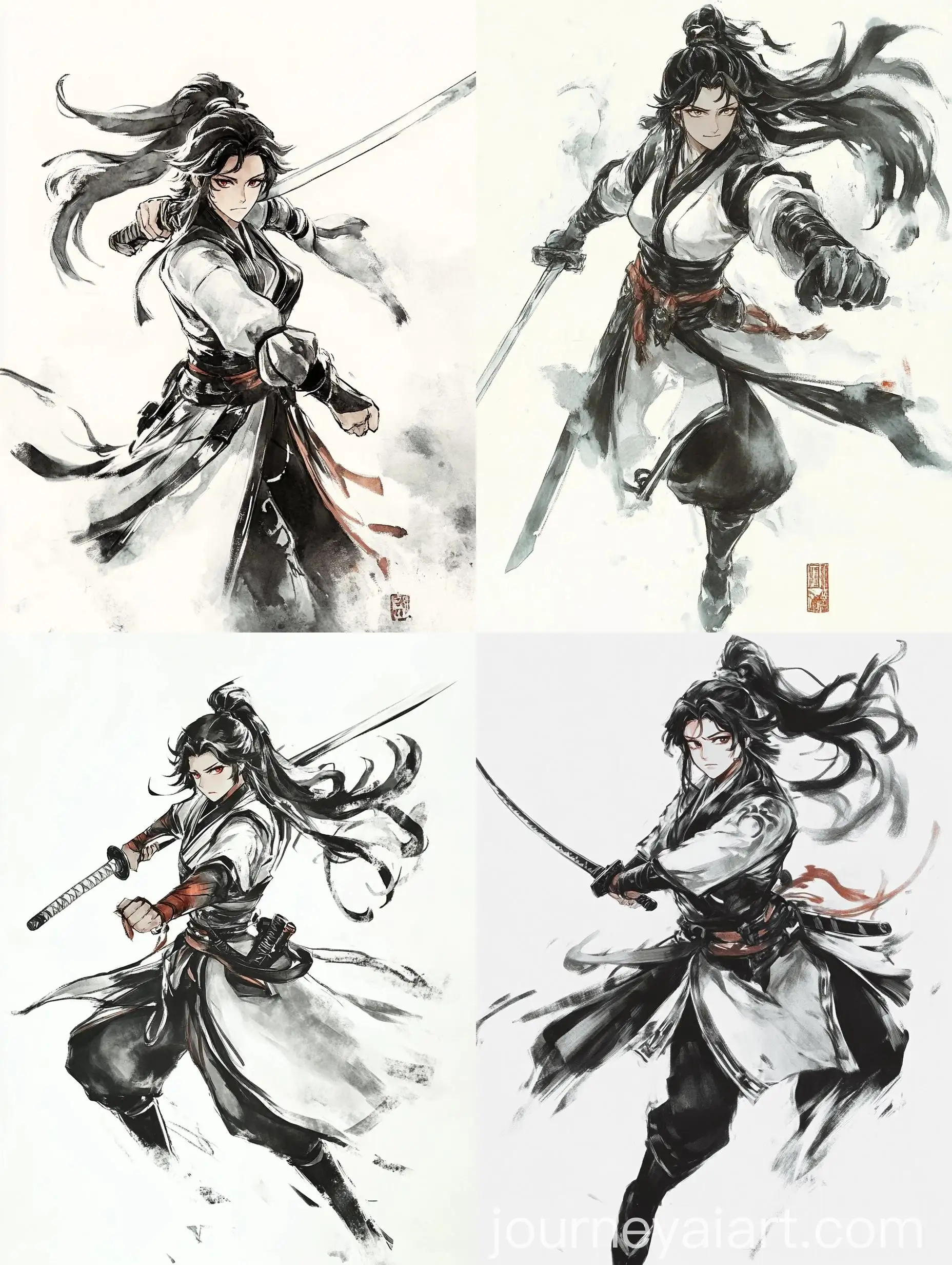 Female-Warrior-Holding-Sword-in-Grim-Fighting-Pose