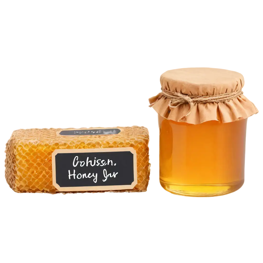 Premium-Quality-Small-Honey-Jar-PNG-Image-with-Label