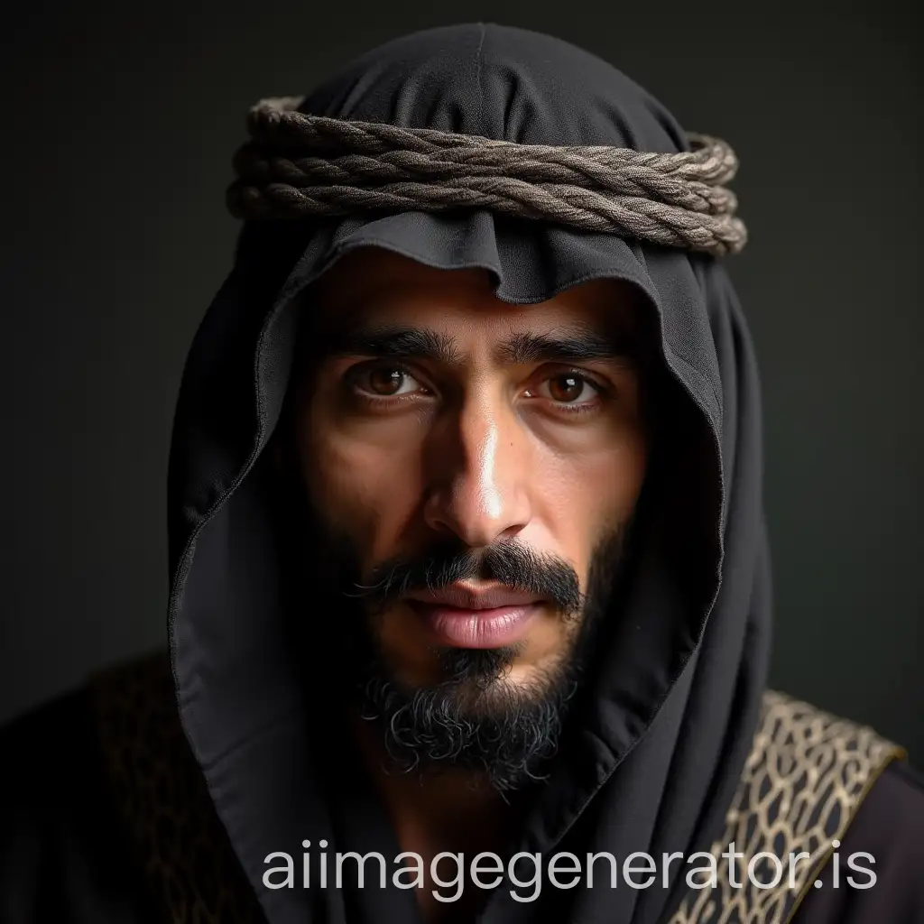 Portrait-of-a-Serious-Arab-Man-with-a-Passive-Gaze