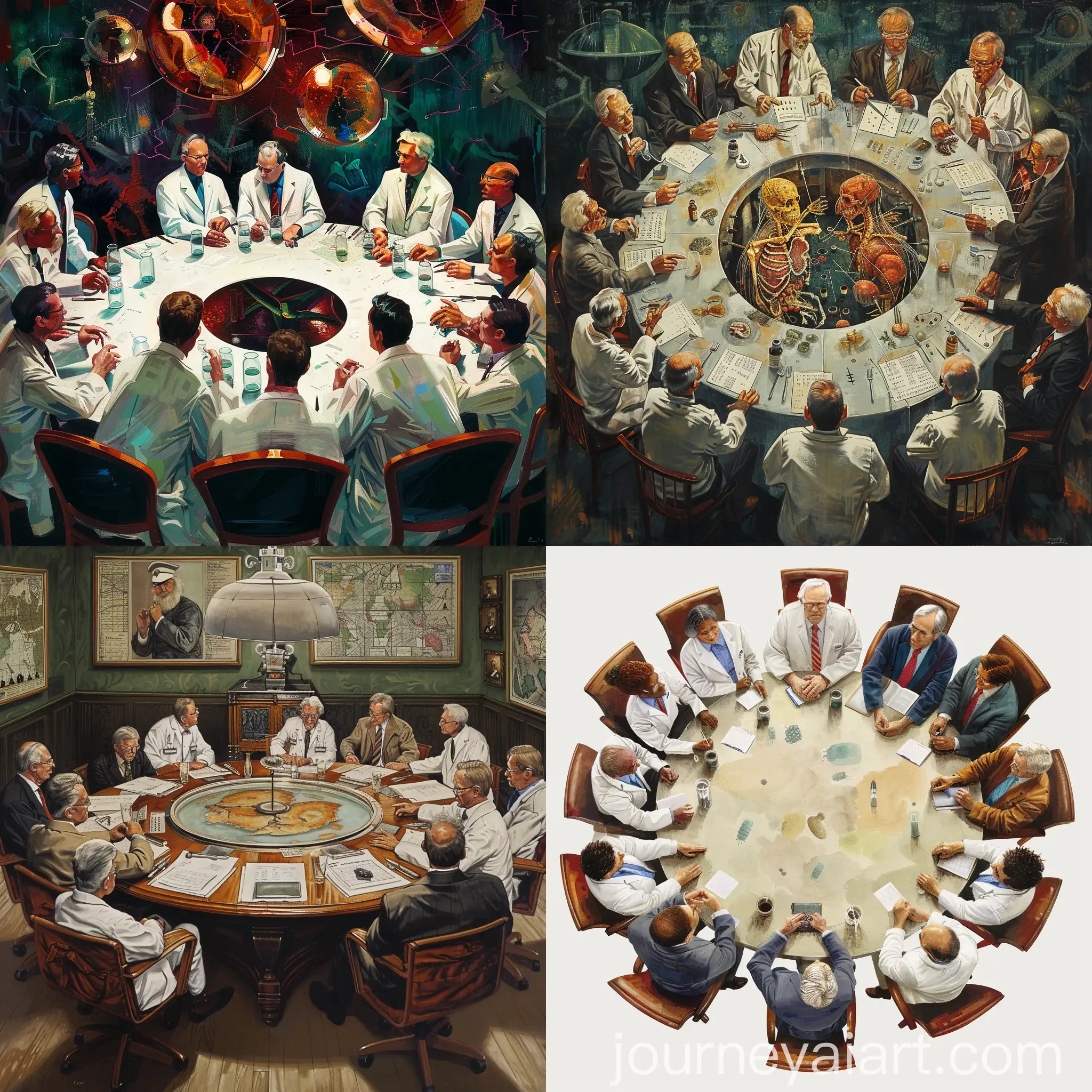 Roundtable-Discussion-of-Doctors-and-Scientists-in-Modern-Laboratory-Setting