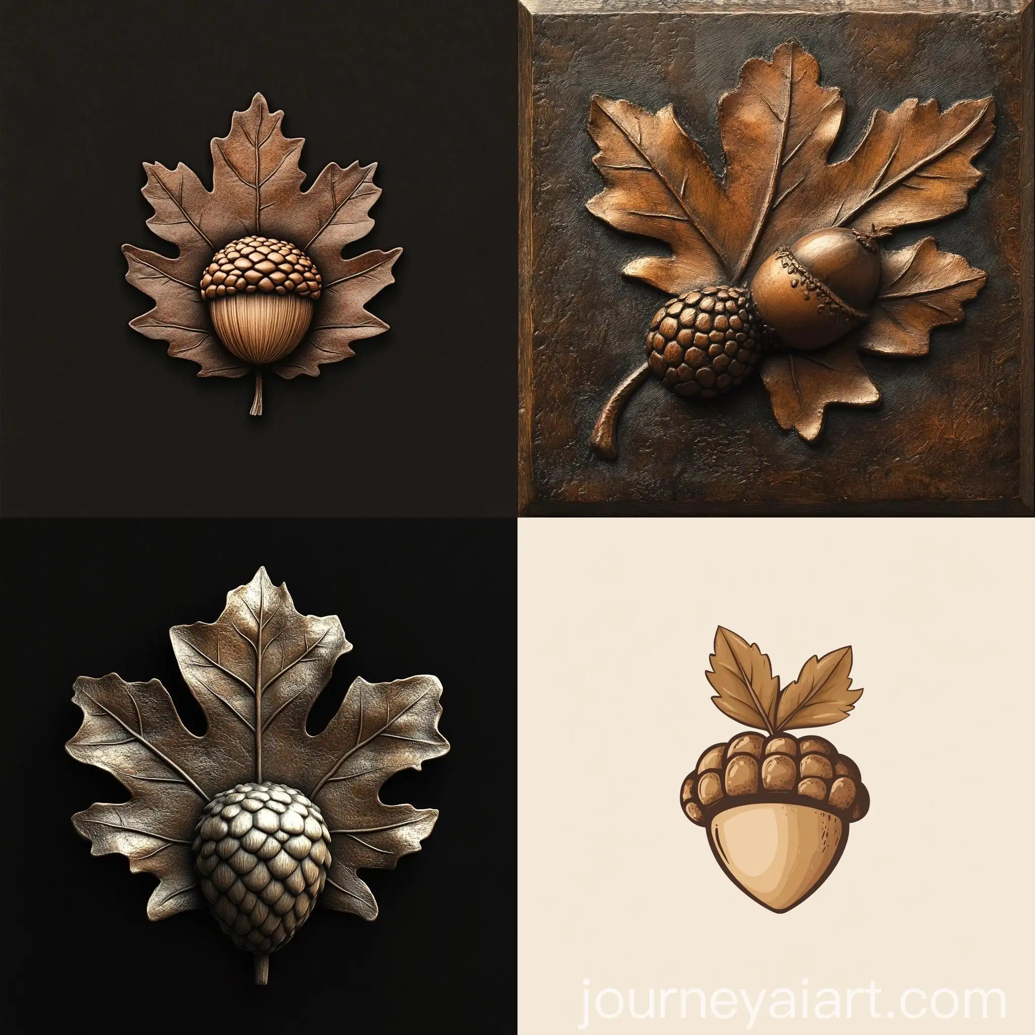 Luxurious-Leather-with-Acorn-and-Moisturizing-Cream-Elements-Logo
