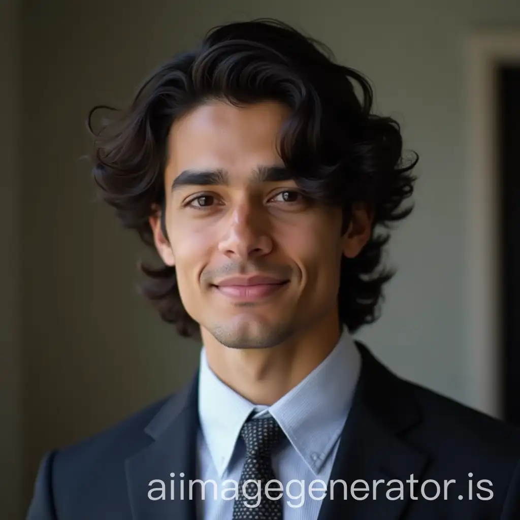 Indian-21YearOld-Male-in-Suit-Headshots-with-Medium-Wavy-Hair