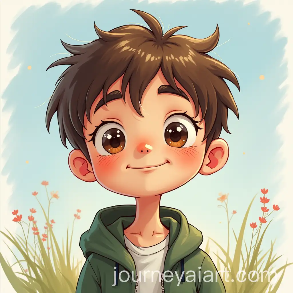 Portrait-of-a-7YearOld-Boy-Smiling-in-Natural-Light