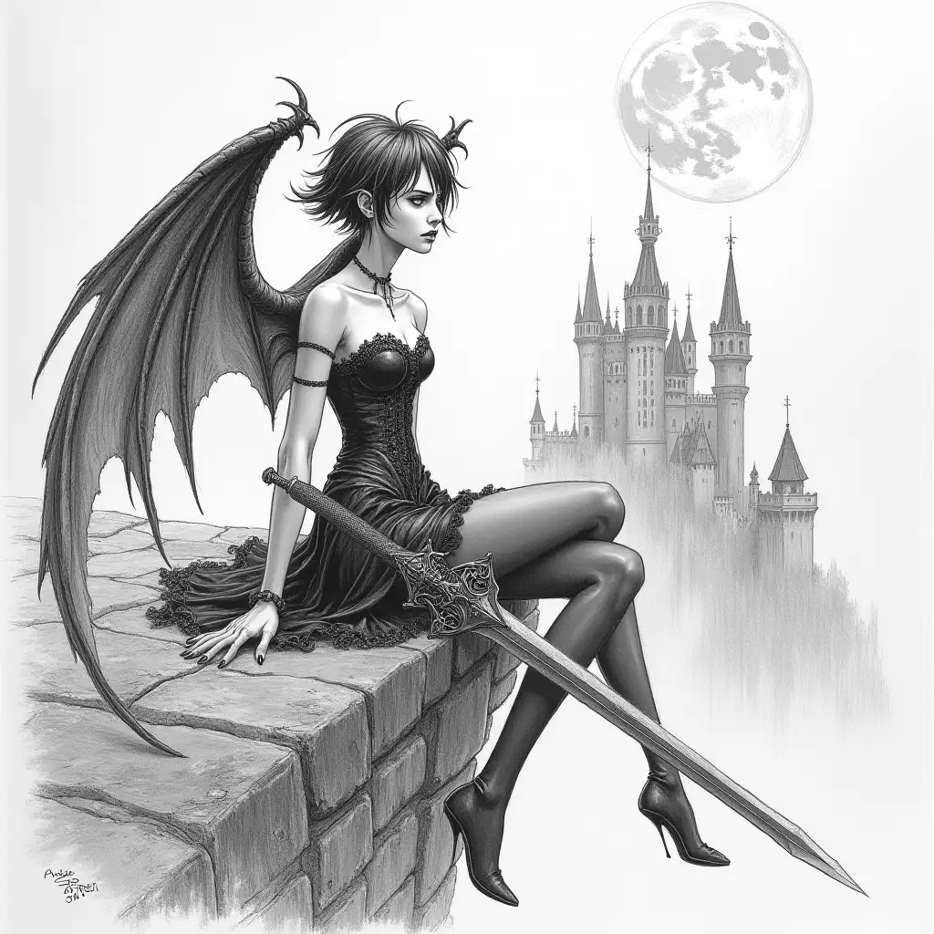 Dark-Fantasy-Female-Vampire-with-Dragon-Wings-and-Gothic-Style-in-a-Misty-Castle-Setting