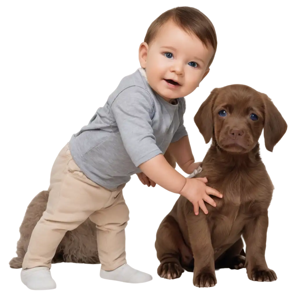 Adorable-Cut-Baby-with-Dog-PNG-for-Creative-Projects