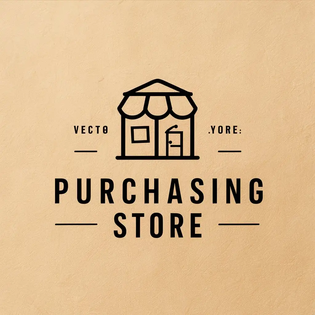 a vector logo design,with the text "Purchasing store", main symbol:Purchasing store,Moderate,be used in Retail industry,clear background