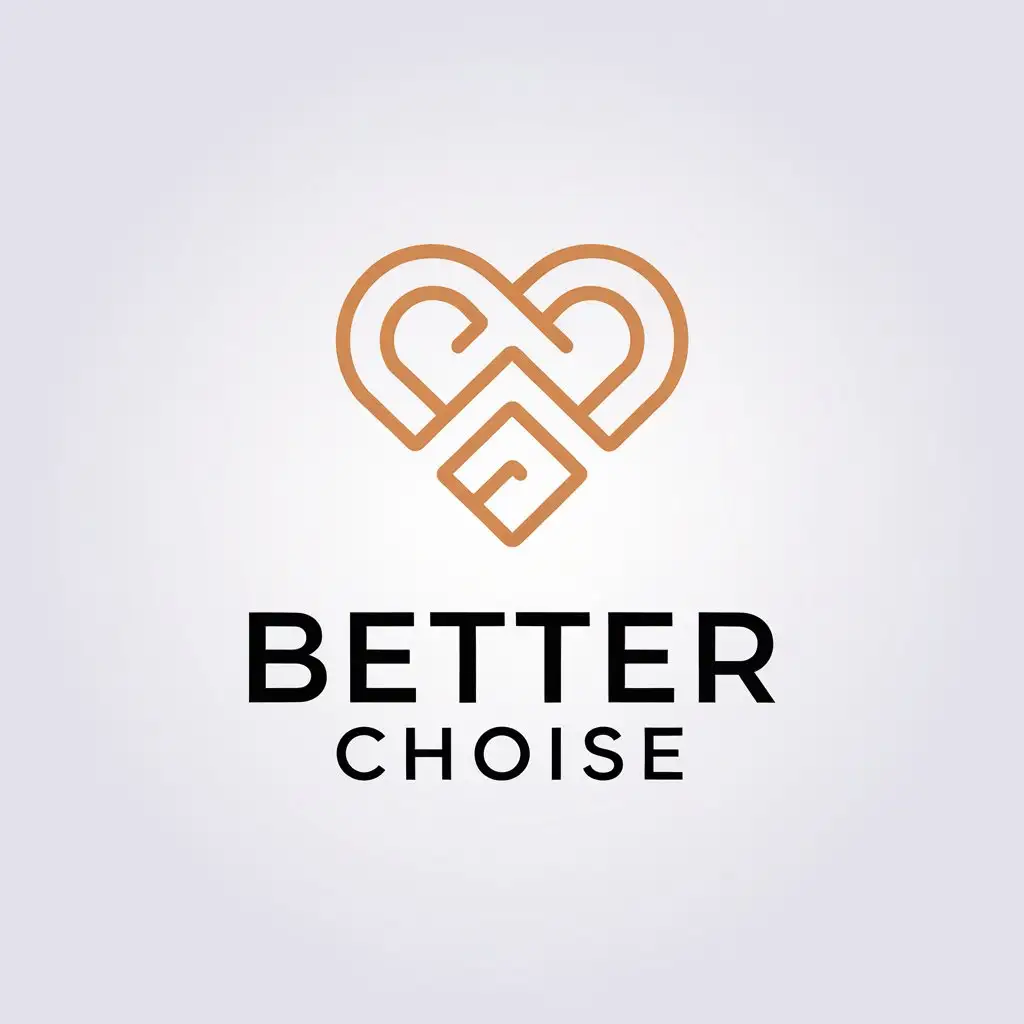 a vector logo design,with the text "Better Choise", main symbol:favorate,Minimalistic,be used in Retail industry,clear background