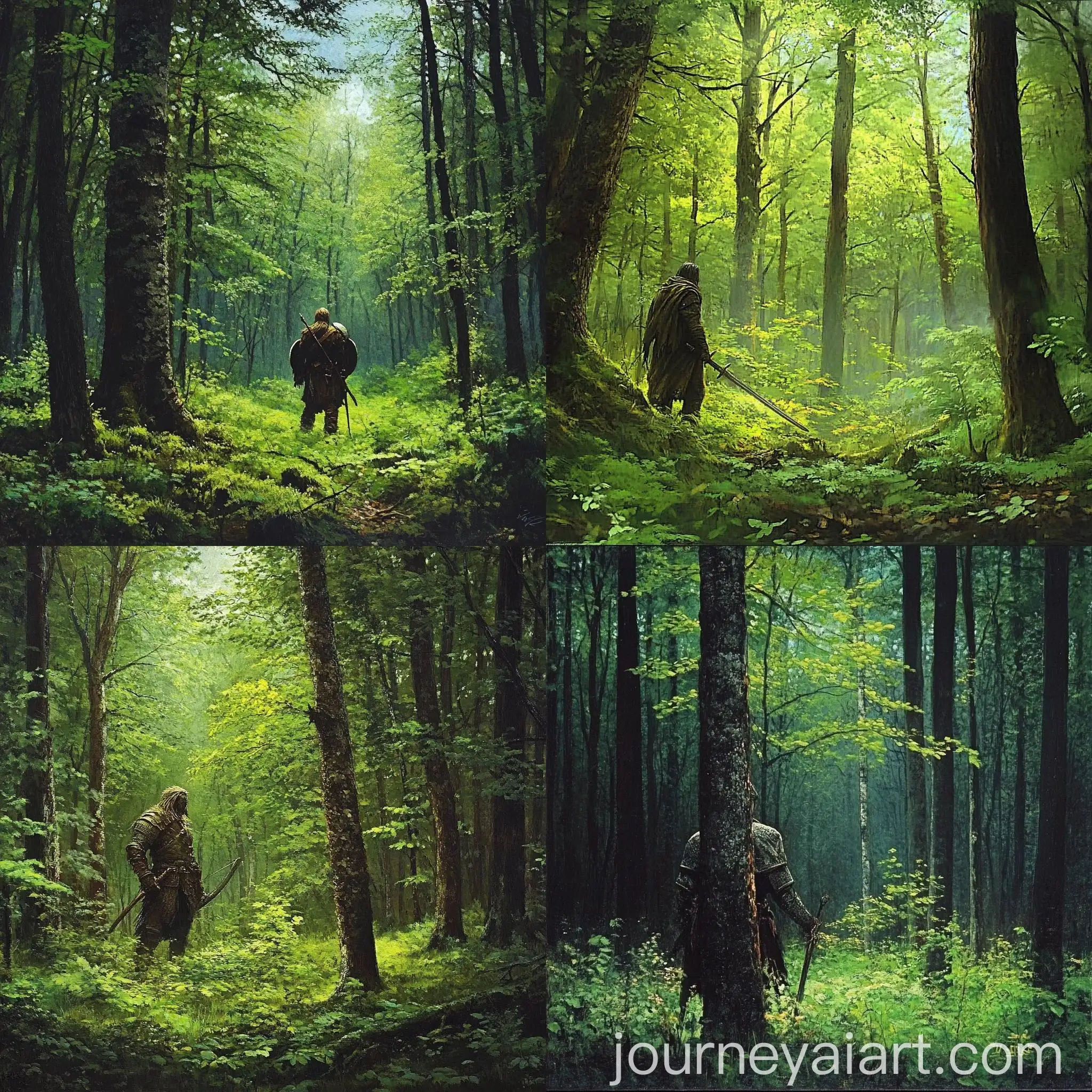 Warrior-Amidst-Enchanted-Forest