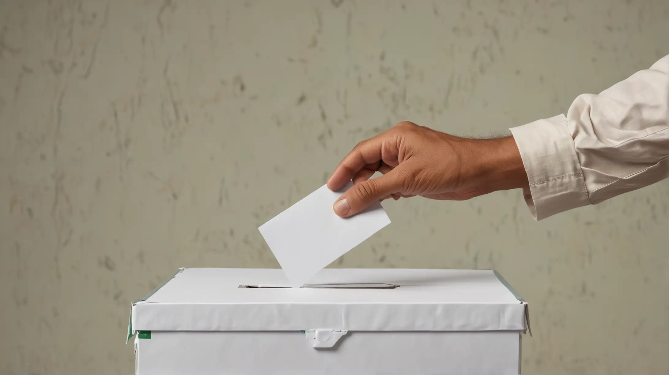 Pakistani Engineer Voting in Ballot Box