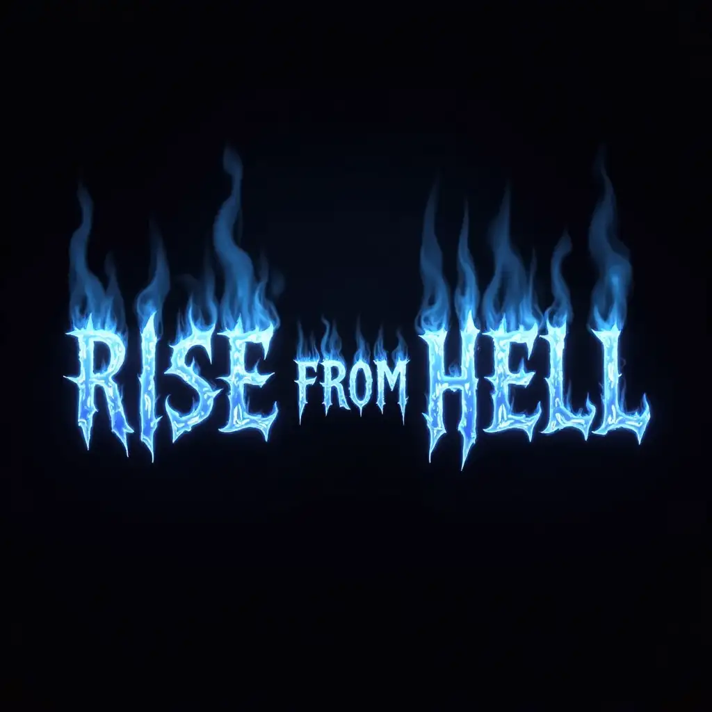 RISE-FROM-HELL-in-Blue-Flames-Death-Metal-Band-Logo