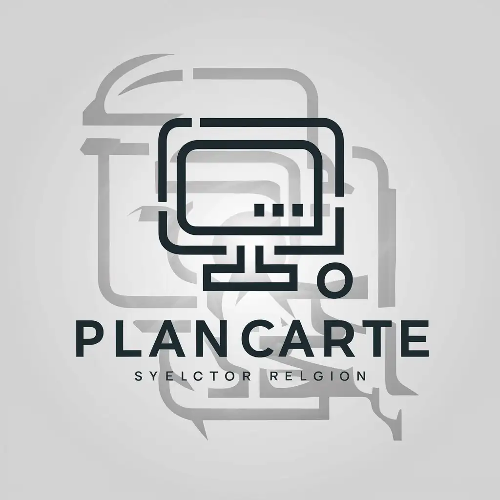 LOGO Design for Plancarte Vector Logo with Informatica Symbol for Religion Industry