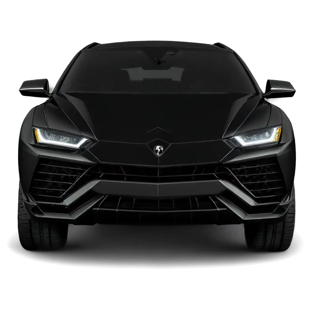 Lamborghini-Urus-Black-Color-Headlights-On-PNG-Image-for-Automotive-Visuals