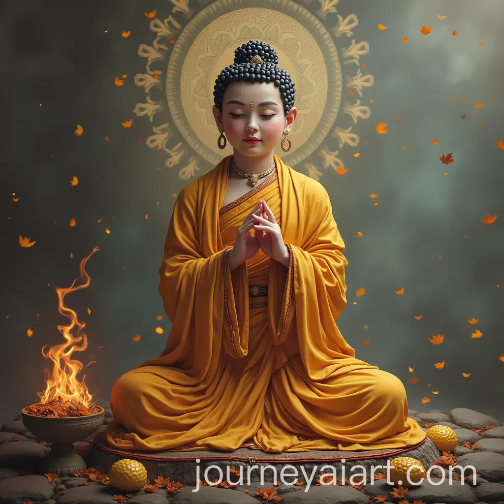 Buddha-Statue-in-Tranquil-Garden-Setting