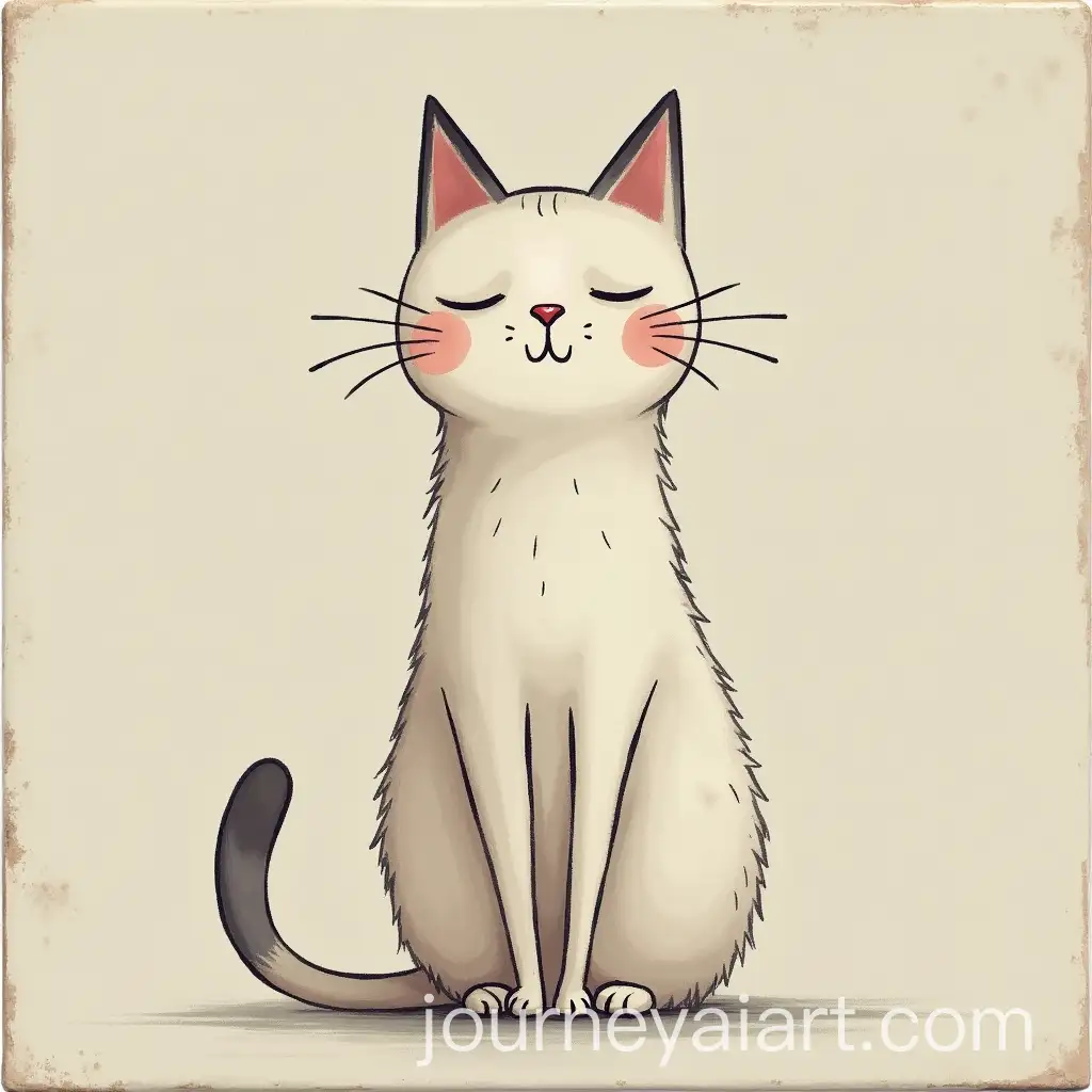 Minimalistic-Cat-Tile-Artwork-with-Clean-Lines-and-Subtle-Details
