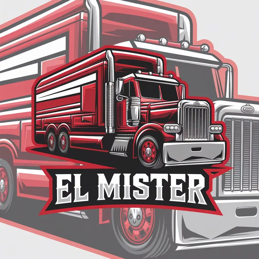 LOGO Design for El Mister Vector Logo with Trucking Theme and Clear Background