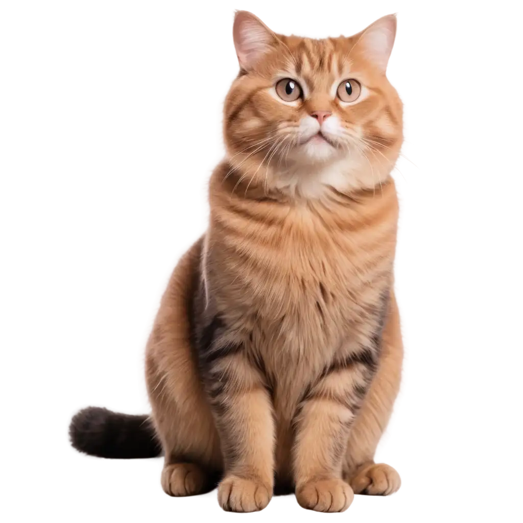 Chubby-Cat-Sitting-PNG-HighQuality-Image-for-Various-Uses